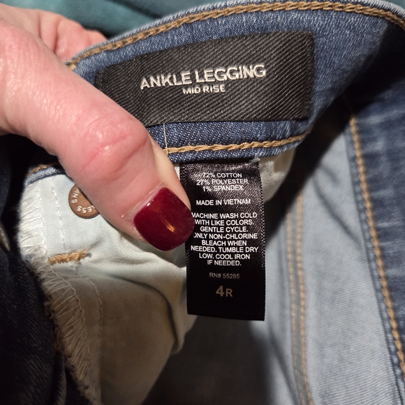 Express Blue Jeans with Red Floral Embroidery - Picture 7 of 9